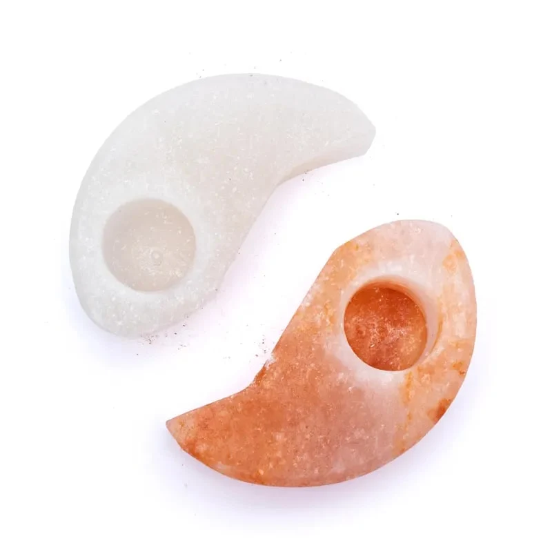 Zoutkristal sfeerlicht yin yang