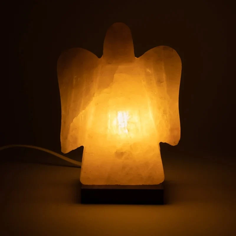 Zoutlamp engel met snoer en LED lamp