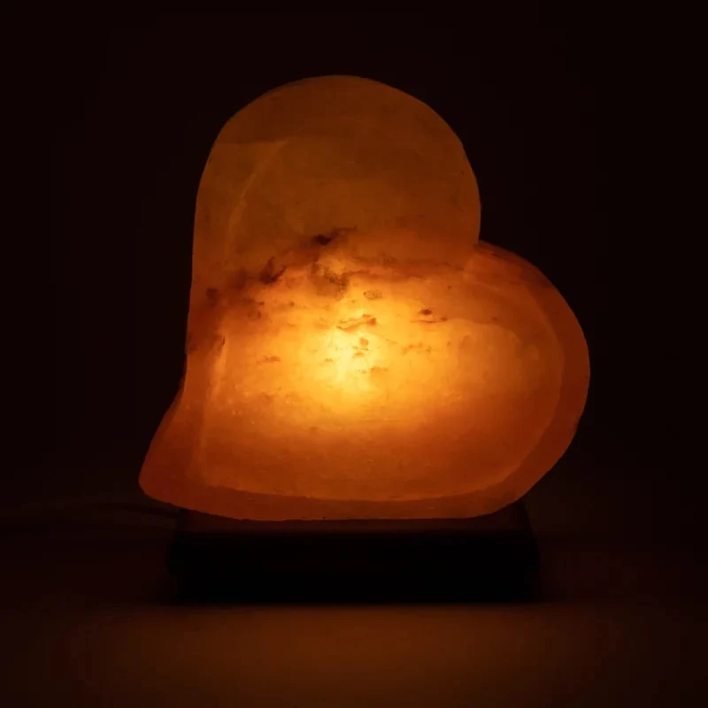 Zoutlamp dubbel hart met snoer en LED lamp