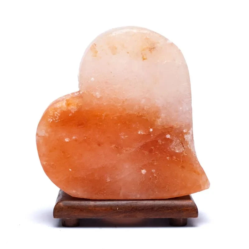 Zoutlamp dubbel hart met snoer en LED lamp