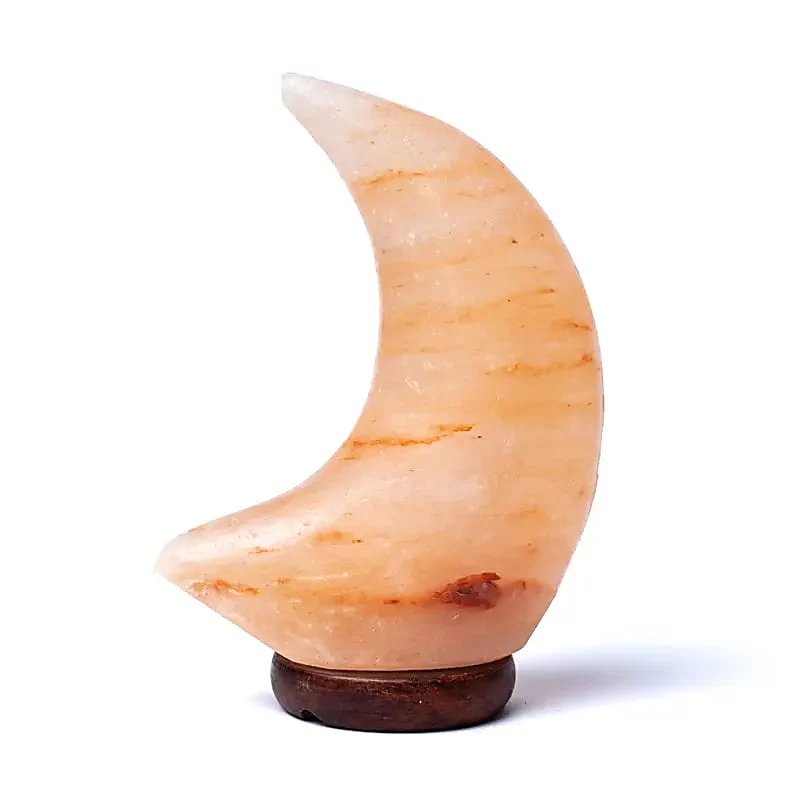 Zoutlamp maanvormig met snoer en LED lamp