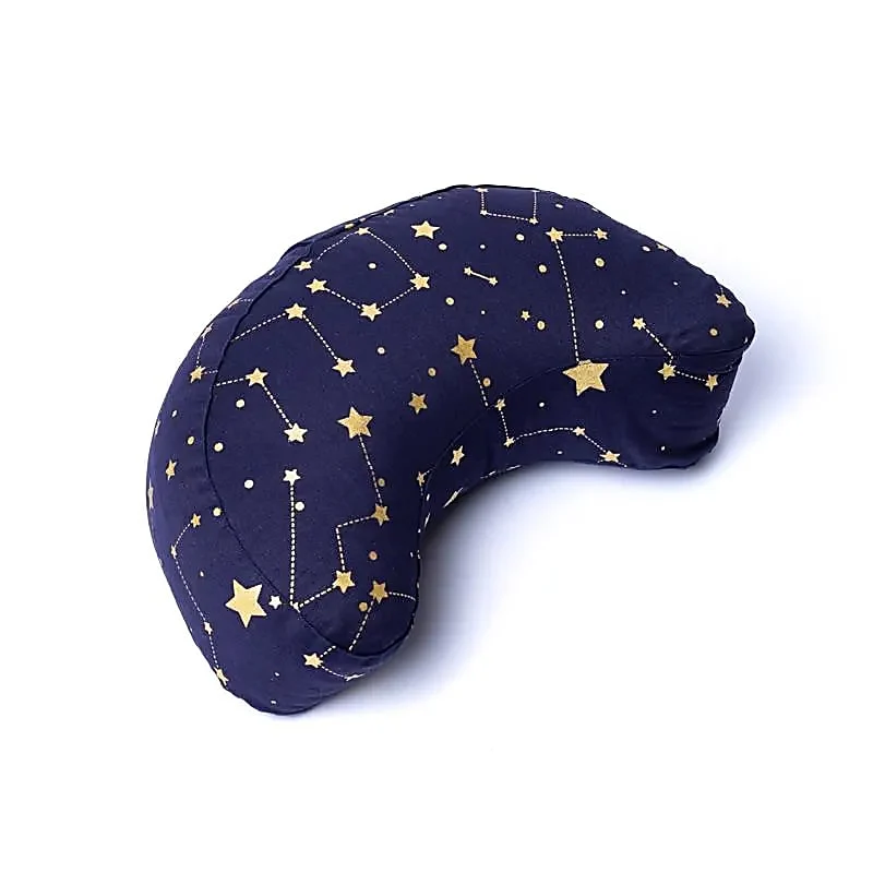 Meditatiekussen halve maan Sterrenhemel donkerblauw biokatoen