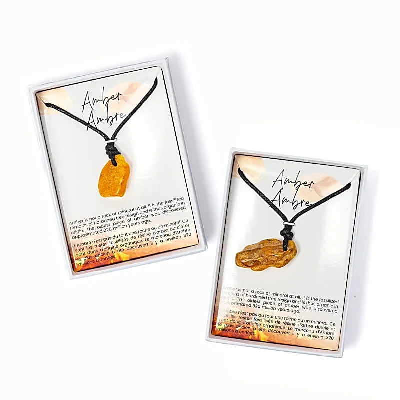 Barnsteen (amber) hangers 12 stuks in displaydoos