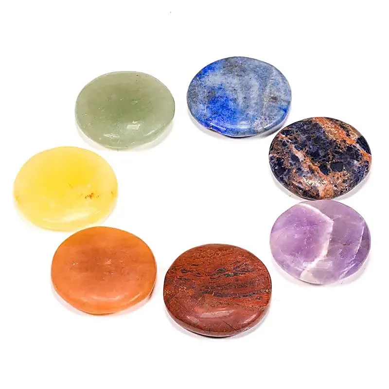 Edelstenen SET 7 chakra stenen rond