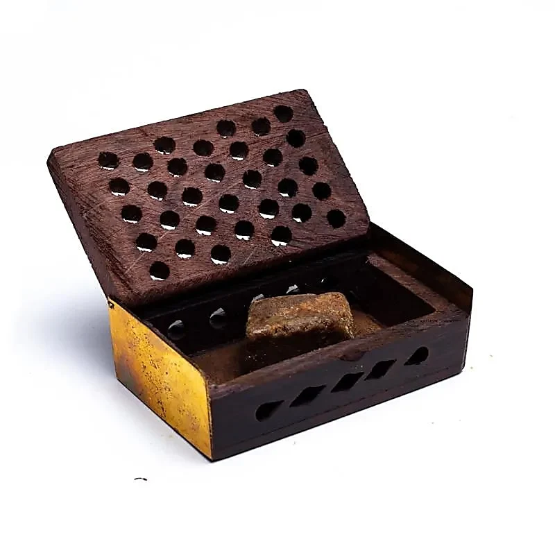 Wierookhars Roos/Amber in houten doosje