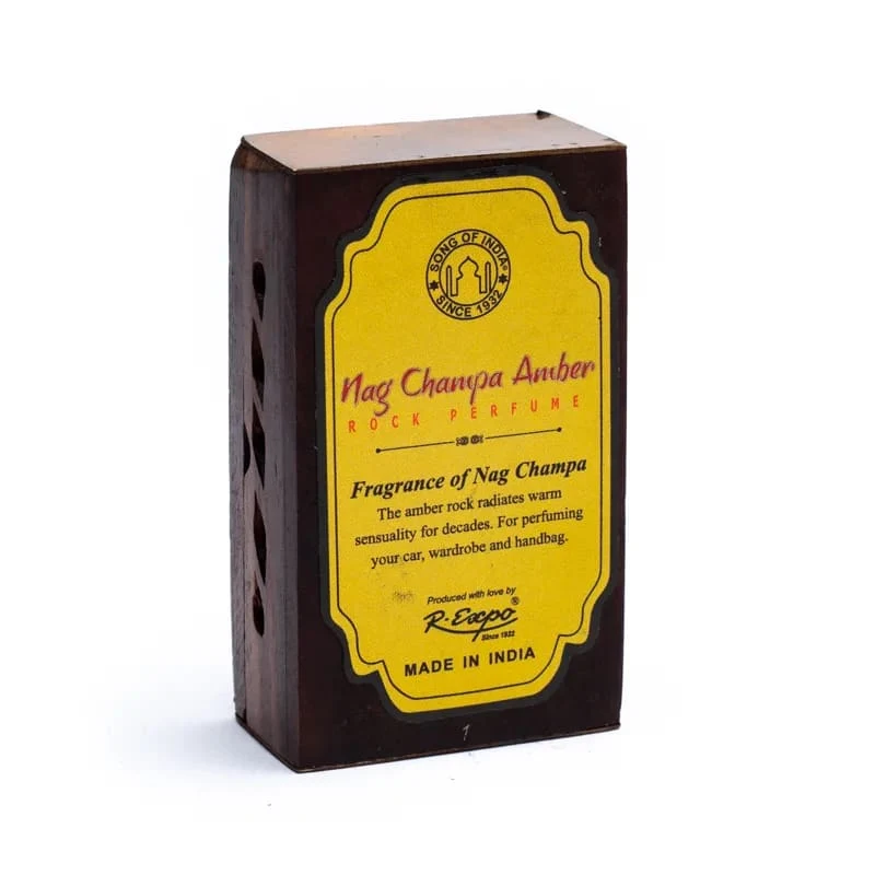 Wierookhars Nag Champa/Amber in houten doosje