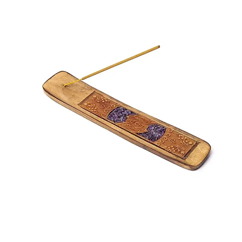 Wierookhouder healing hands amethist