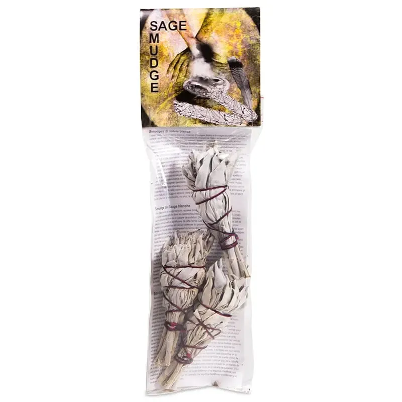 Witte Salie smudge fakkel per 3 verpakt
