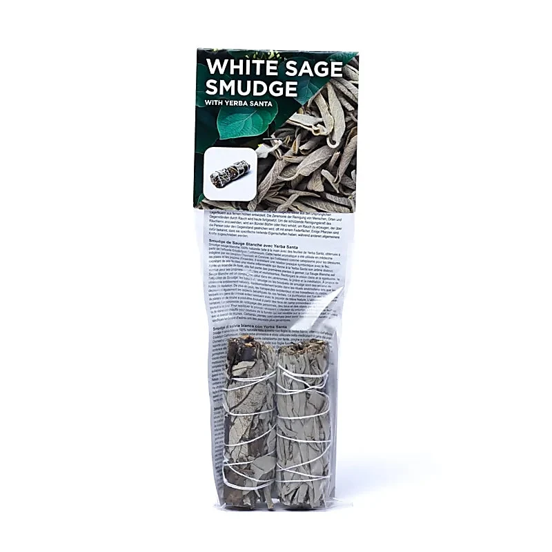 Witte salie smudge met yerba santa S set van 2