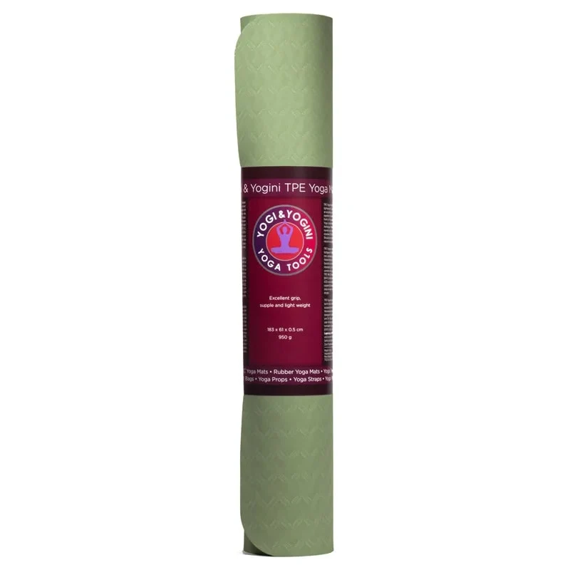 Yogi & Yogini Premium TPE Yogamat groen