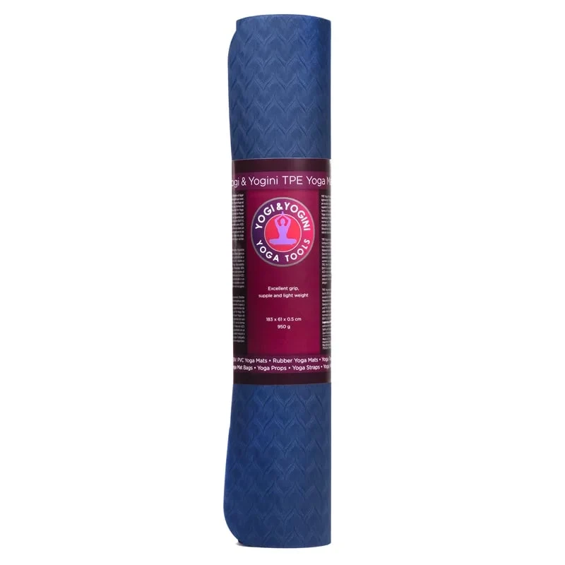 Yogi & Yogini Premium TPE Yogamat blauw