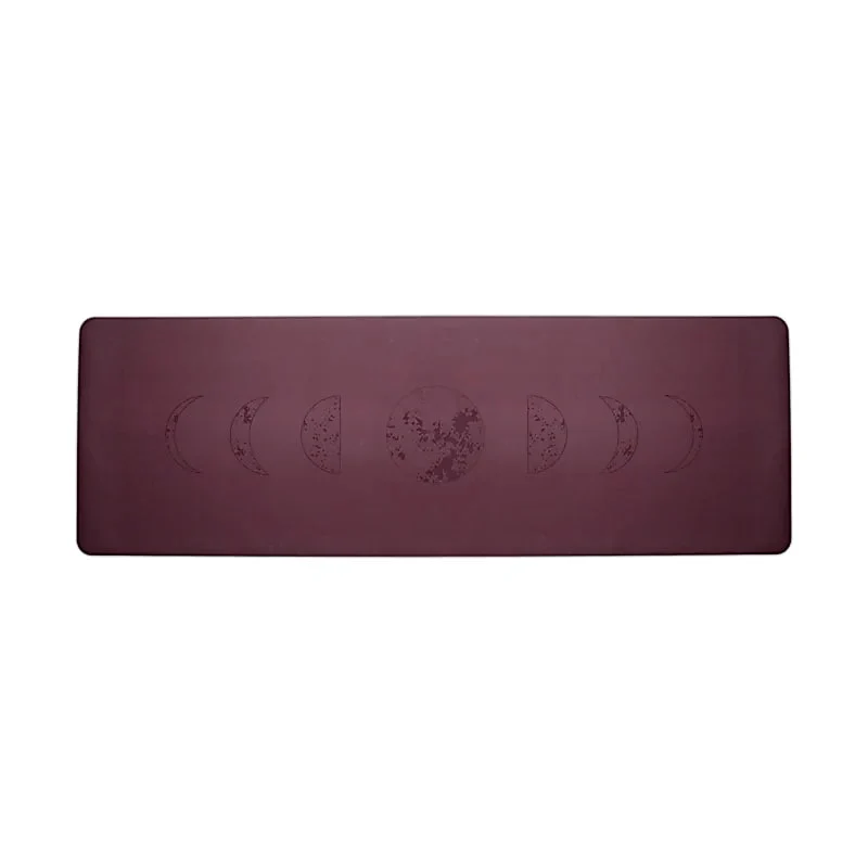 Yogi & Yogini PU yogamat maanfasen aubergine
