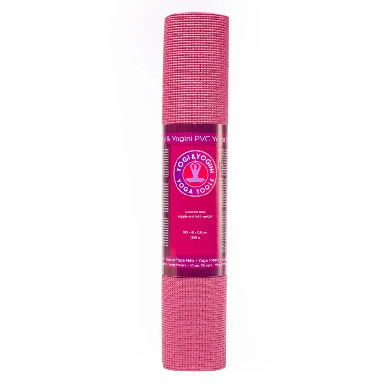 Yogi & Yogini PVC yogamat diep roze