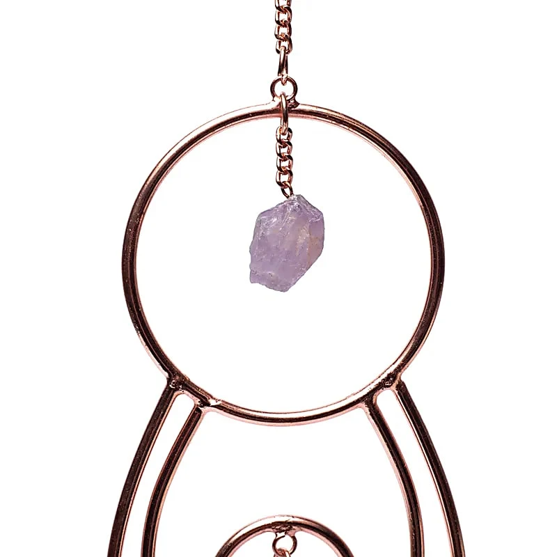 Raamhanger Maangodin & chakra stenen