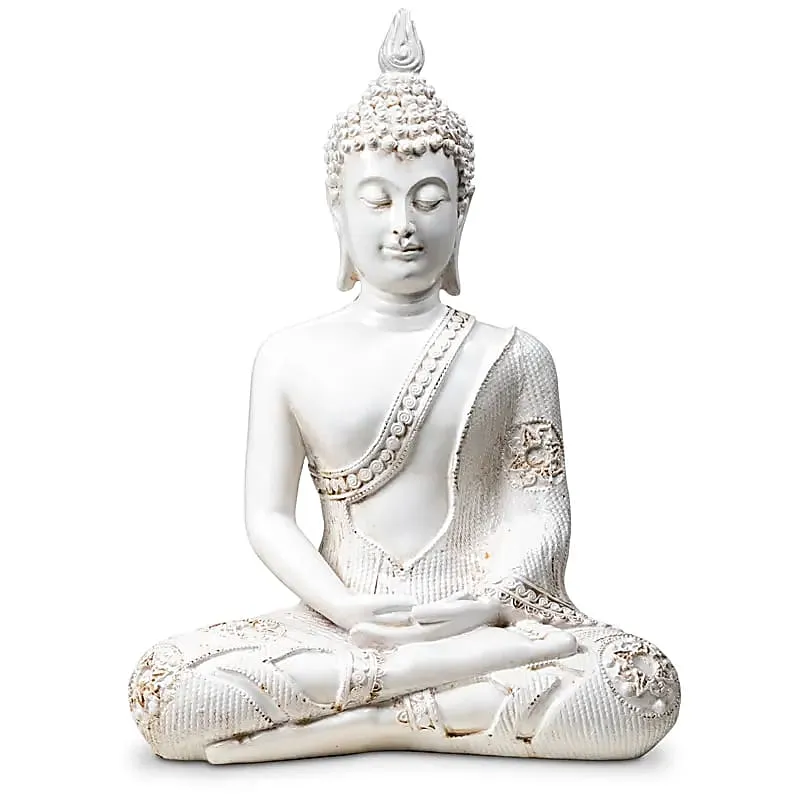 Boeddha in Meditatie wit Thailand