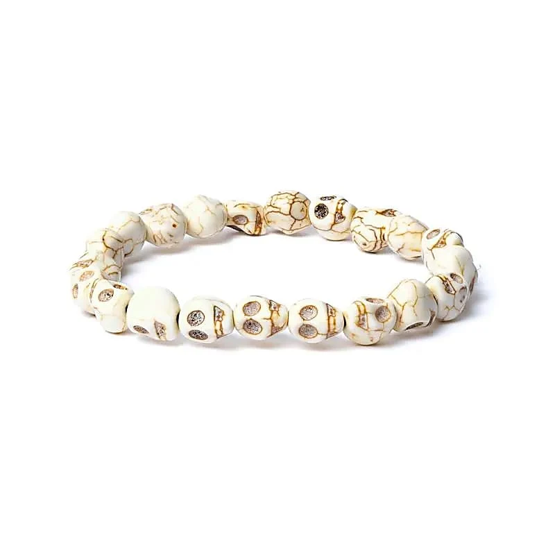 Armband been 21 schedelvormige kralen