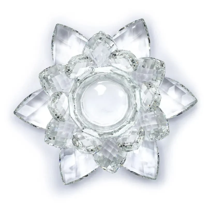 Lotus kaarshouder kristal L
