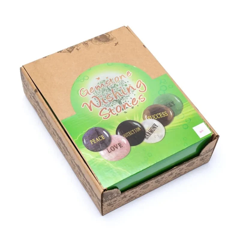 Wens edelsteen display met 24 stuks