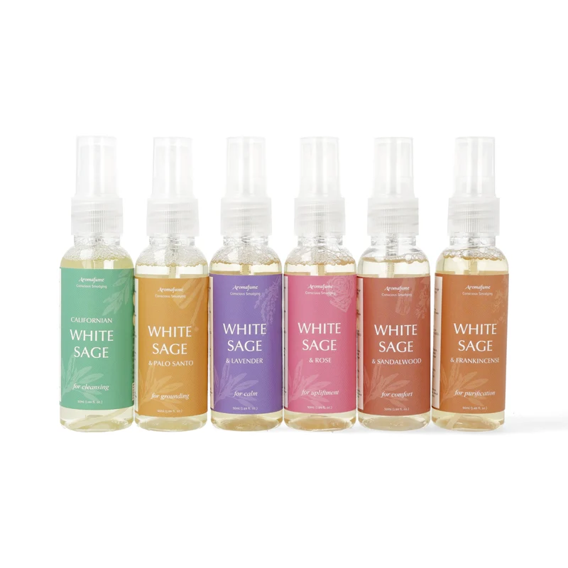 Witte salie smudge spray set van 6 Aromafume