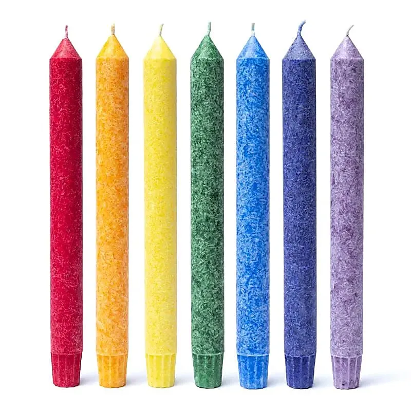 Diner geurkaarsen chakra 7 stuks