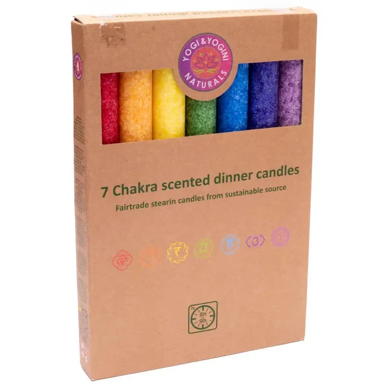 Diner geurkaarsen chakra 7 stuks
