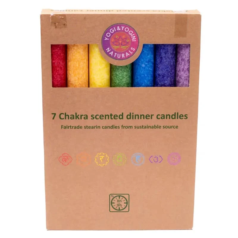 Diner geurkaarsen chakra 7 stuks