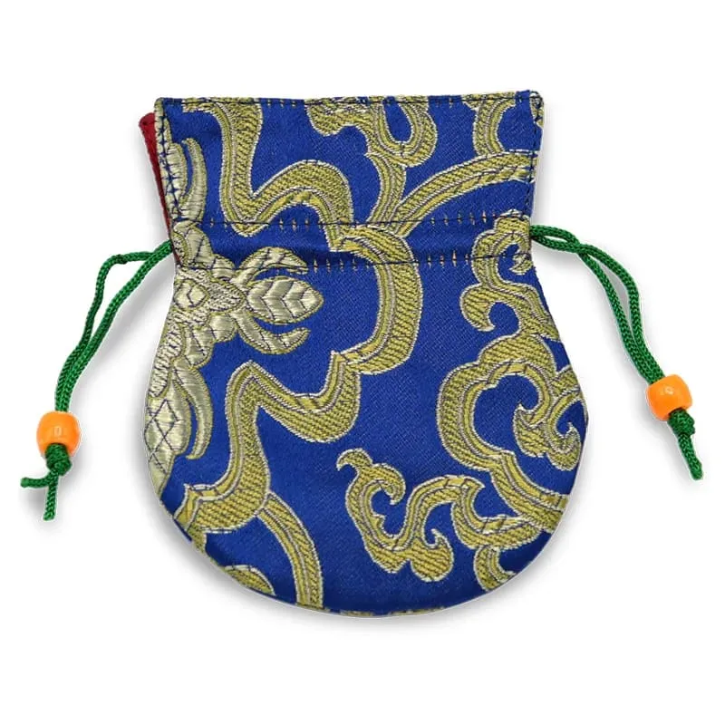 Brokaattasje blauw
