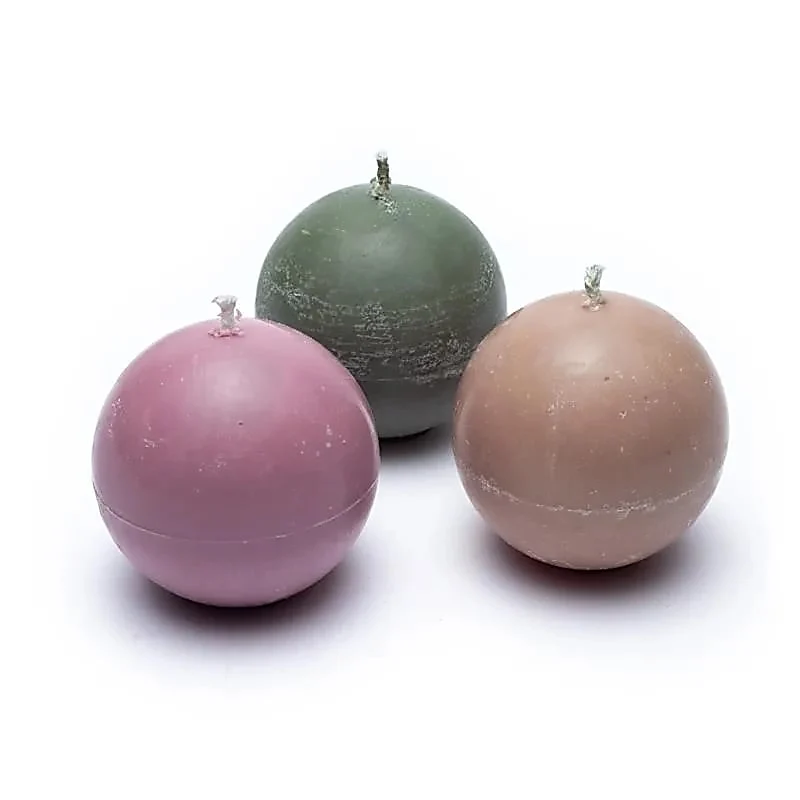 Koolzaadwas eco bolkaarsen set