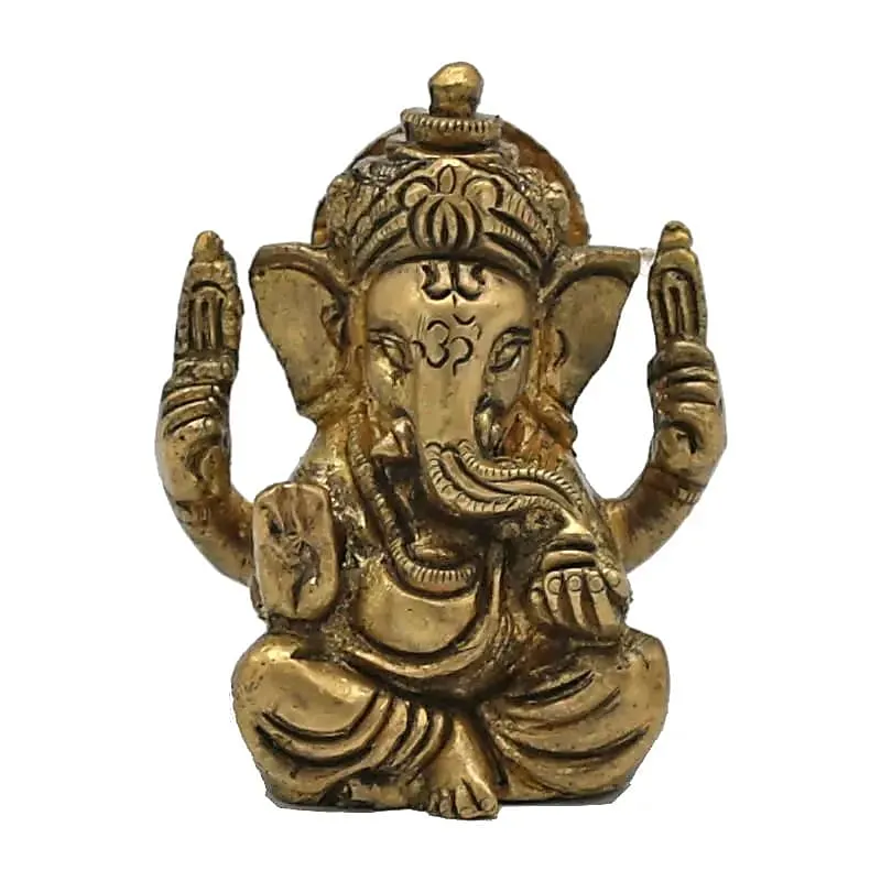 Ganesha messing minibeeldje
