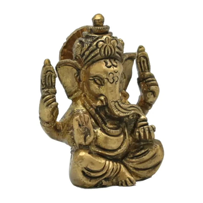 Ganesha messing minibeeldje