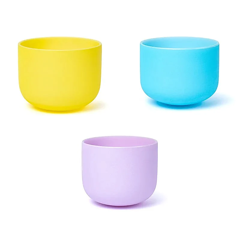 SET 7 Kristallen klankschalen Macaron design 432 hz + 2 tassen