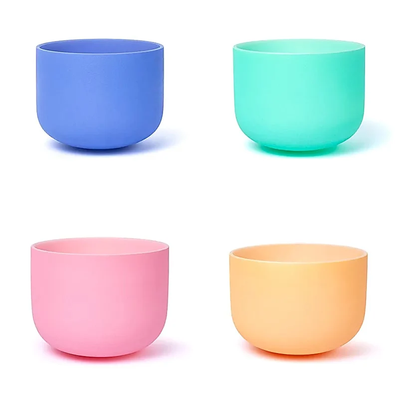 SET 7 Kristallen klankschalen Macaron design 432 hz + 2 tassen