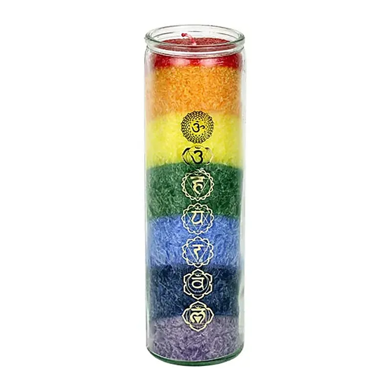 Geurkaars stearine 7 chakra's