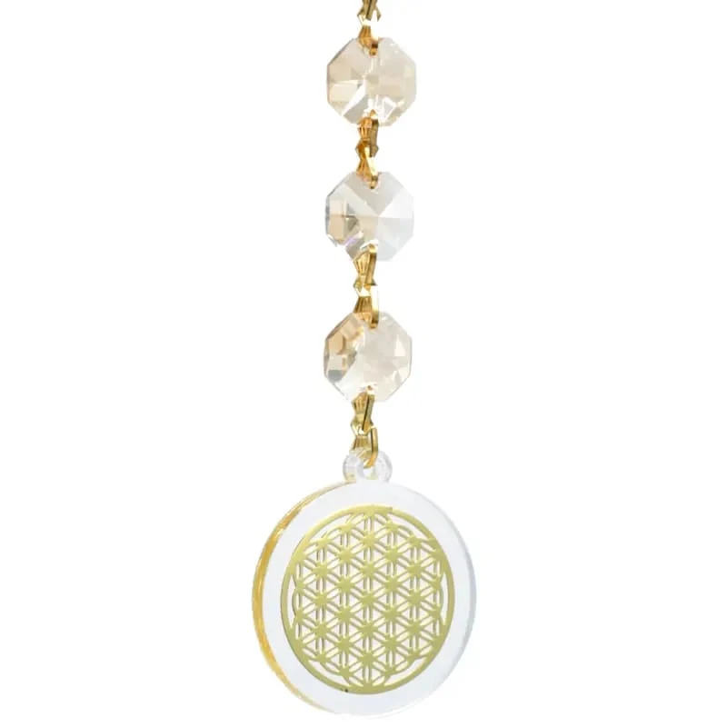 Feng Shui Bloem des Levens raamdecoratie champagne