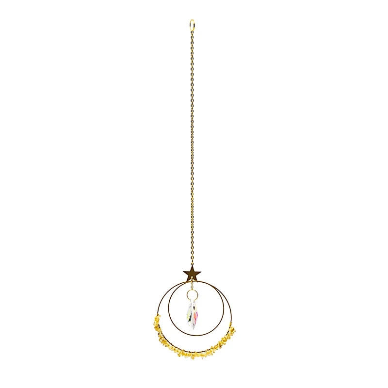 Suncatcher met ster, kristal en citrien