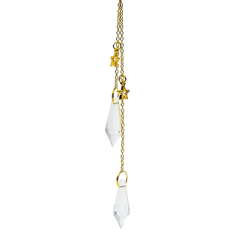Suncatcher met amethist stenen en ruiten