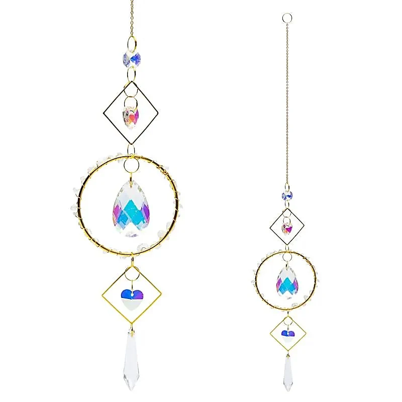 Suncatcher kristal hartjes rond