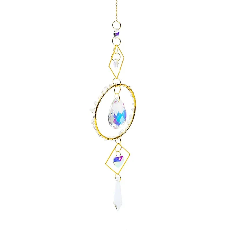 Suncatcher kristal hartjes rond