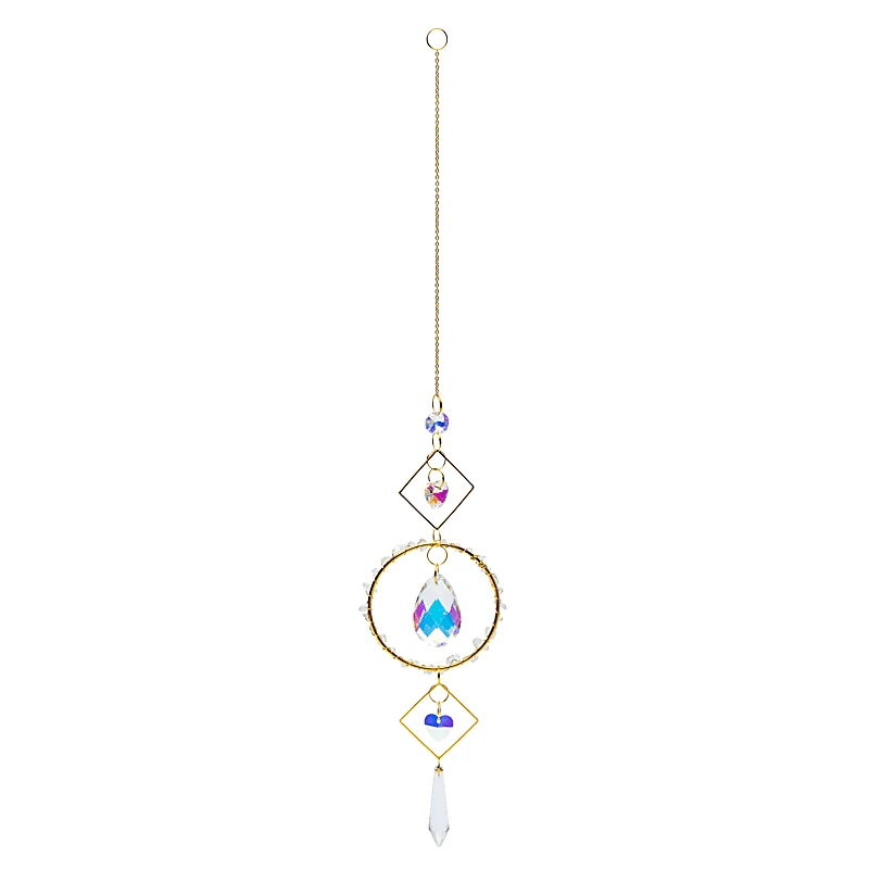 Suncatcher kristal hartjes rond