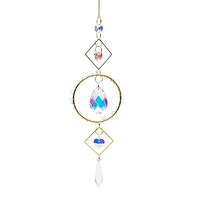 Suncatcher kristal hartjes rond