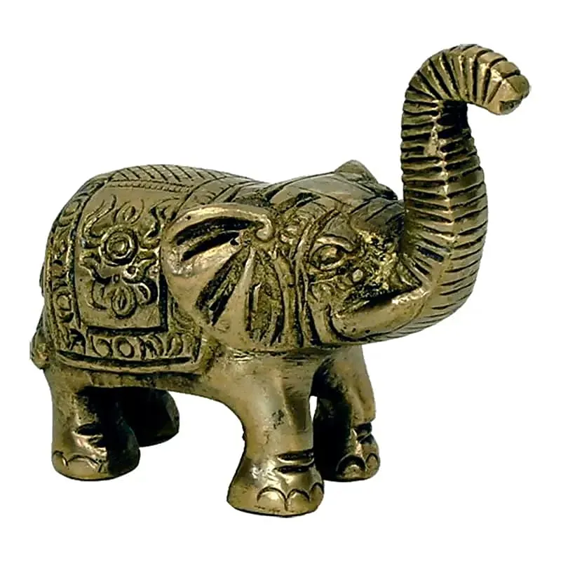 Minibeeldje olifant messing