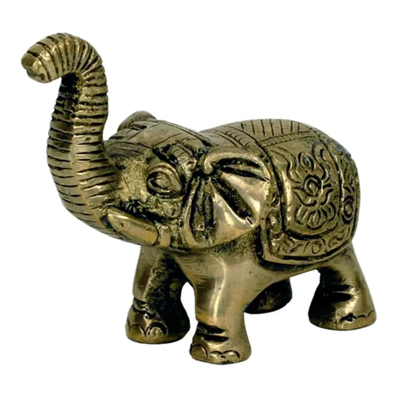 Minibeeldje olifant messing