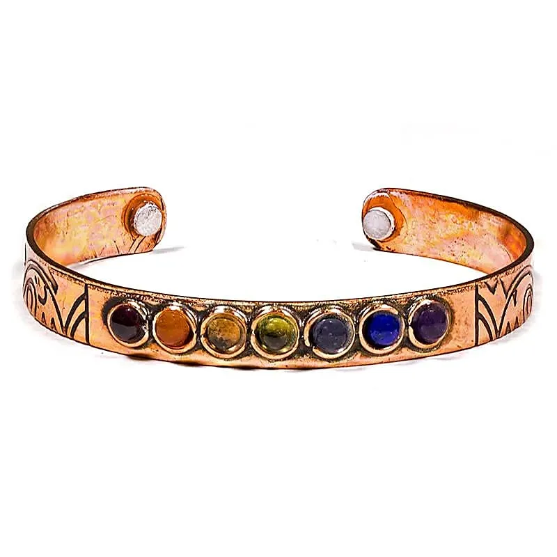 Armband koper 7 Chakra mineralen magnetisch