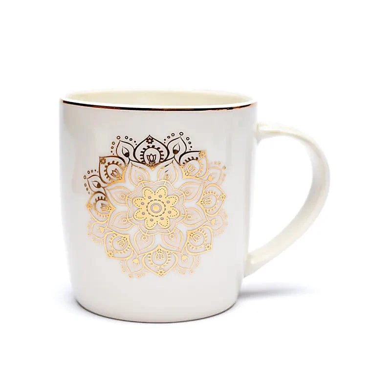 Theemok set Mandala wit