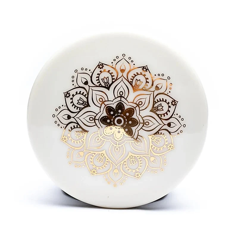 Theemok set Mandala wit