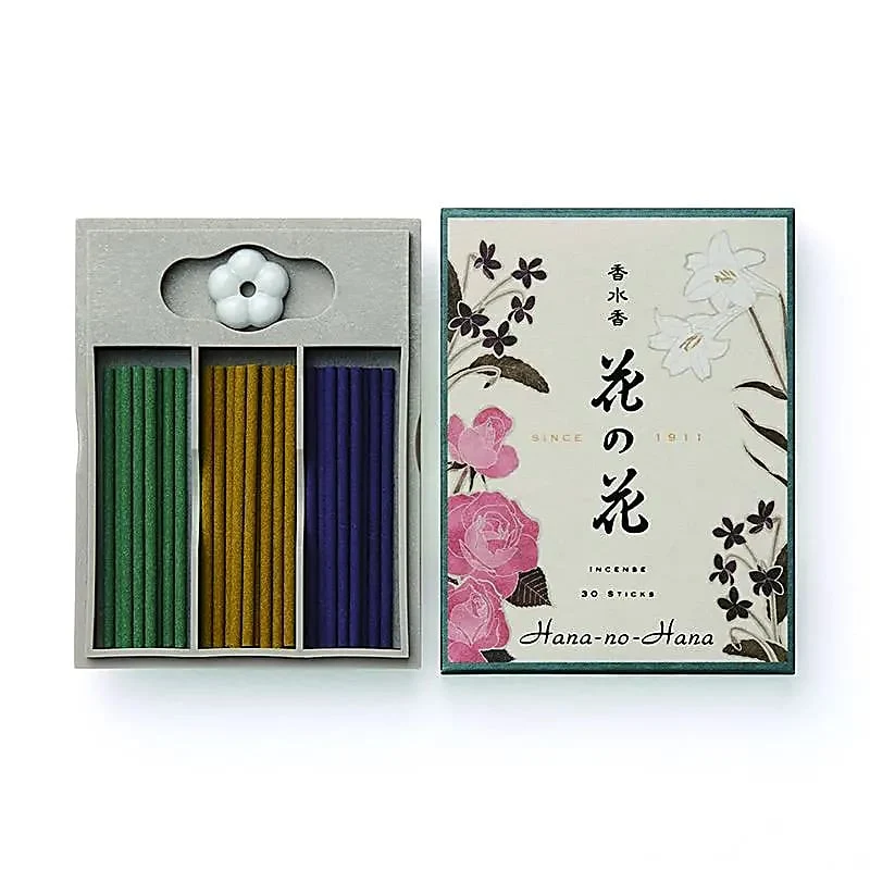 Hana no hana wierook giftbox roos/lelie/viooltje