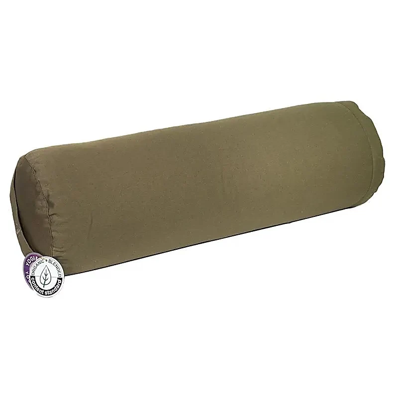 Bolster rond olijfgroen biokatoen