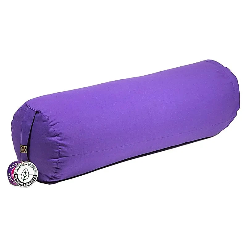 Bolster rond violet biokatoen