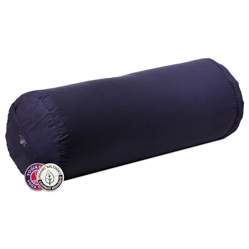 Bolster rond donkerblauw biokatoen