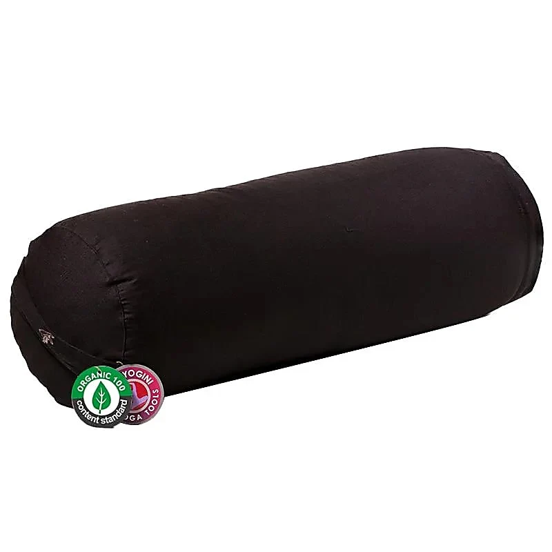 Bolster rond zwart biokatoen